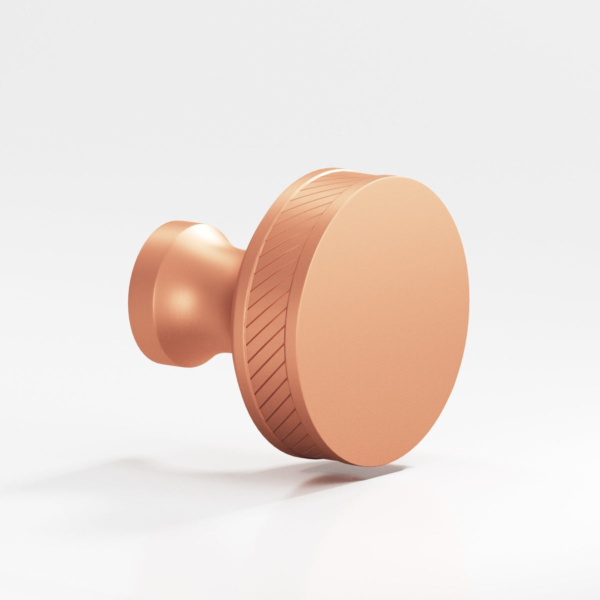 Colonial Bronze 577 Single-Knurled Sandwich Knob, 1 in Diameter - Matte Satin Copper