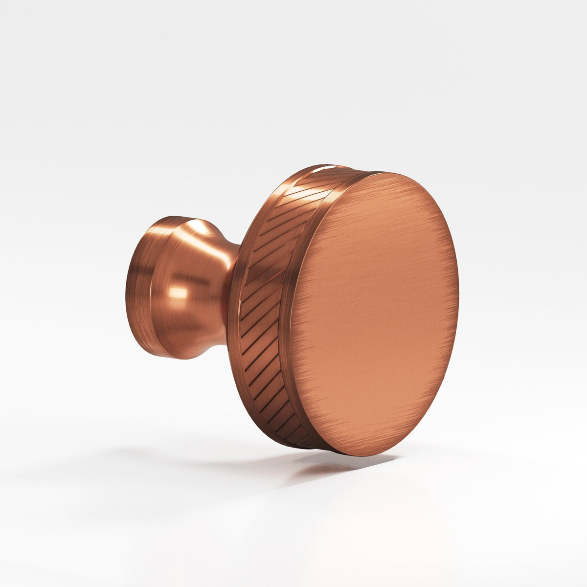 Colonial Bronze 577 Single-Knurled Sandwich Knob, 1 in Diameter - Antique Copper