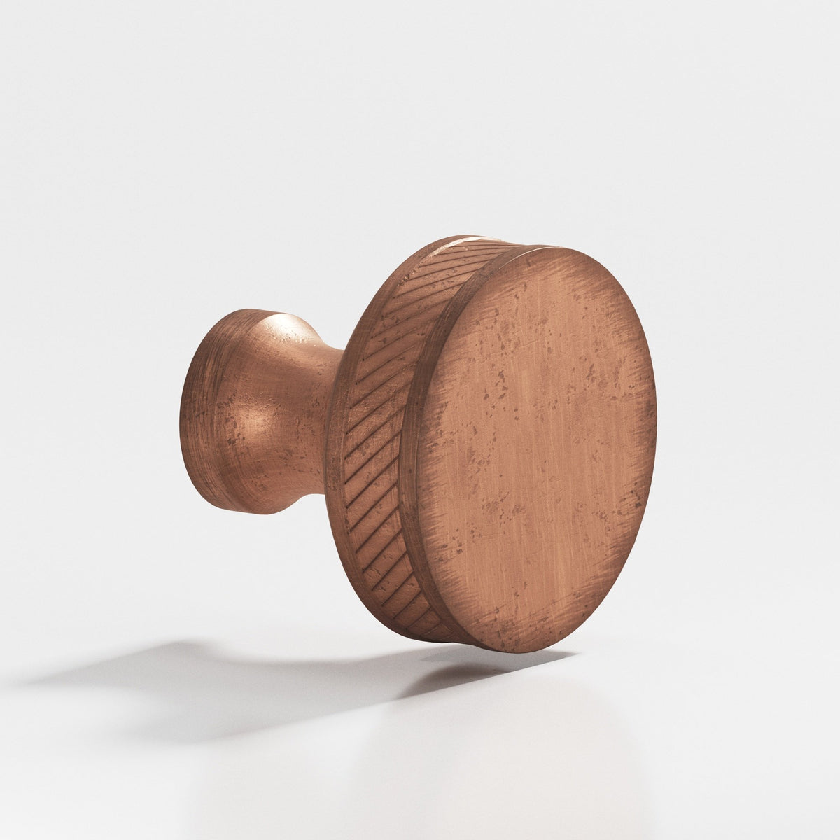 Colonial Bronze 579BB Single-Knurled Sandwich Back-to-Back Shower Door Knob Kit, 1-1/2 in Diameter - Distressed Antique Copper