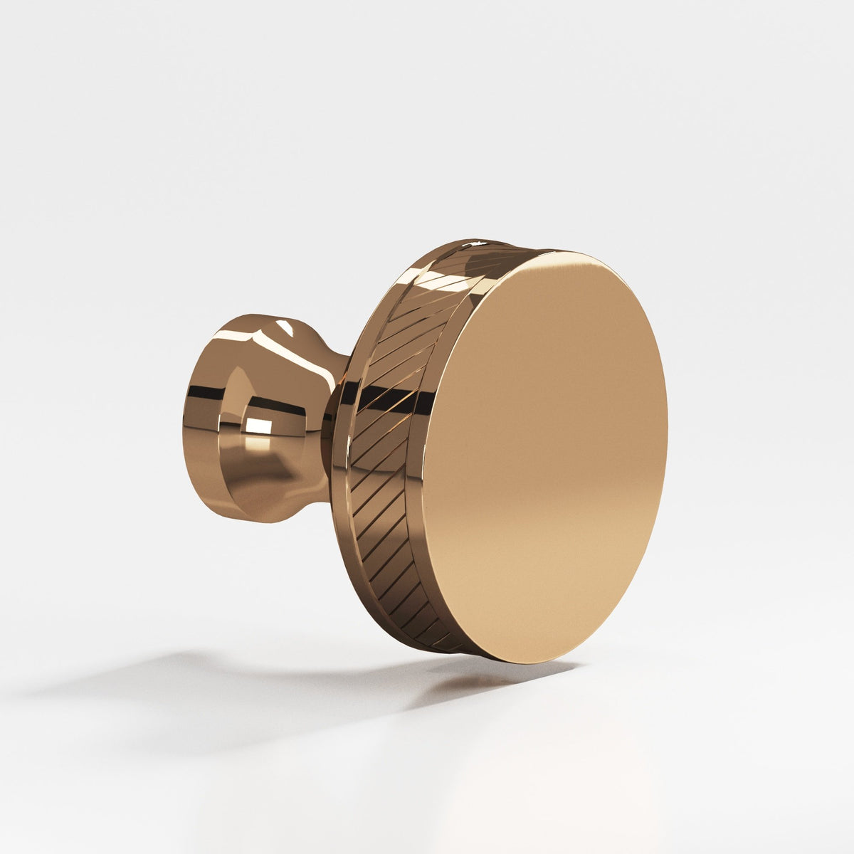 Colonial Bronze 577 Single-Knurled Sandwich Knob, 1 in Diameter - Polished Bronze