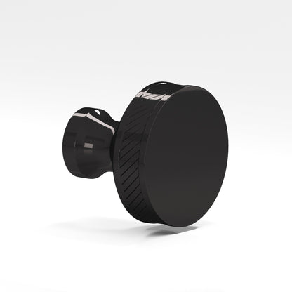 Colonial Bronze 579BB Single-Knurled Sandwich Back-to-Back Shower Door Knob Kit, 1-1/2 in Diameter - Satin Black