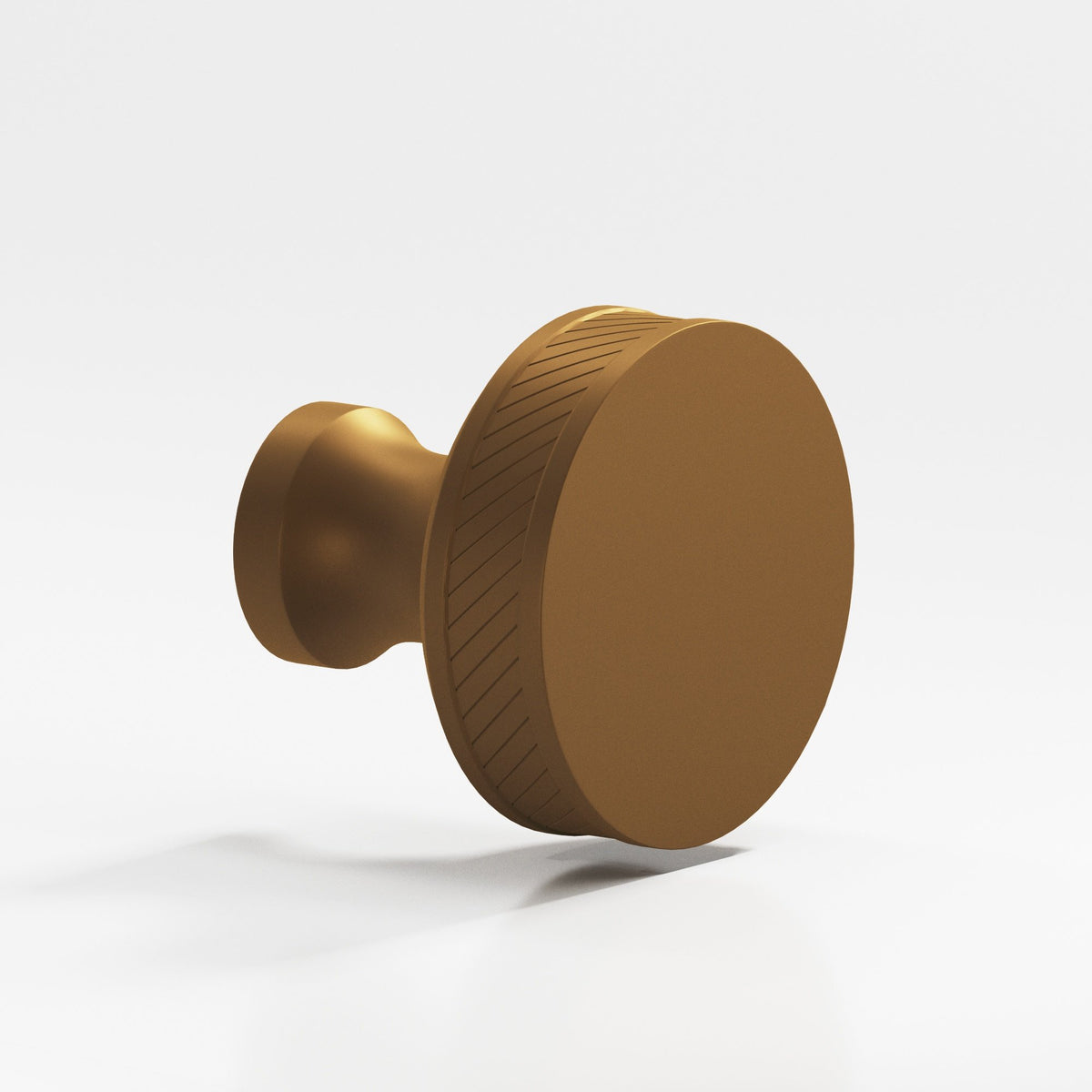Colonial Bronze 577 Single-Knurled Sandwich Knob, 1 in Diameter - Matte Light Statuary Bronze