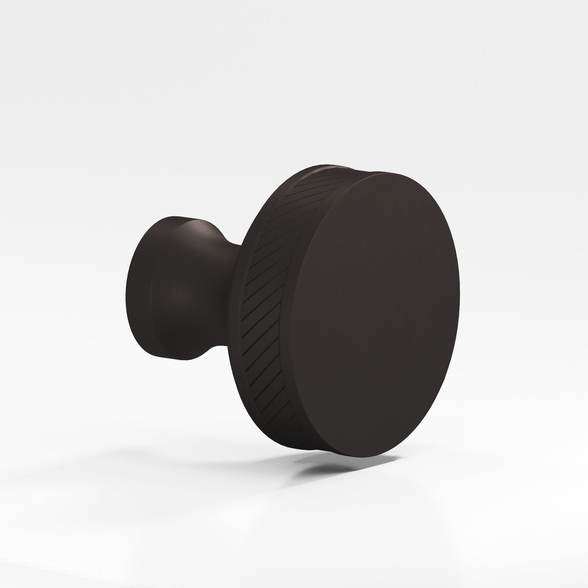 Colonial Bronze 579 Single-Knurled Sandwich Knob, 1-1/2 in Diameter - Matte Dark Statuary Bronze