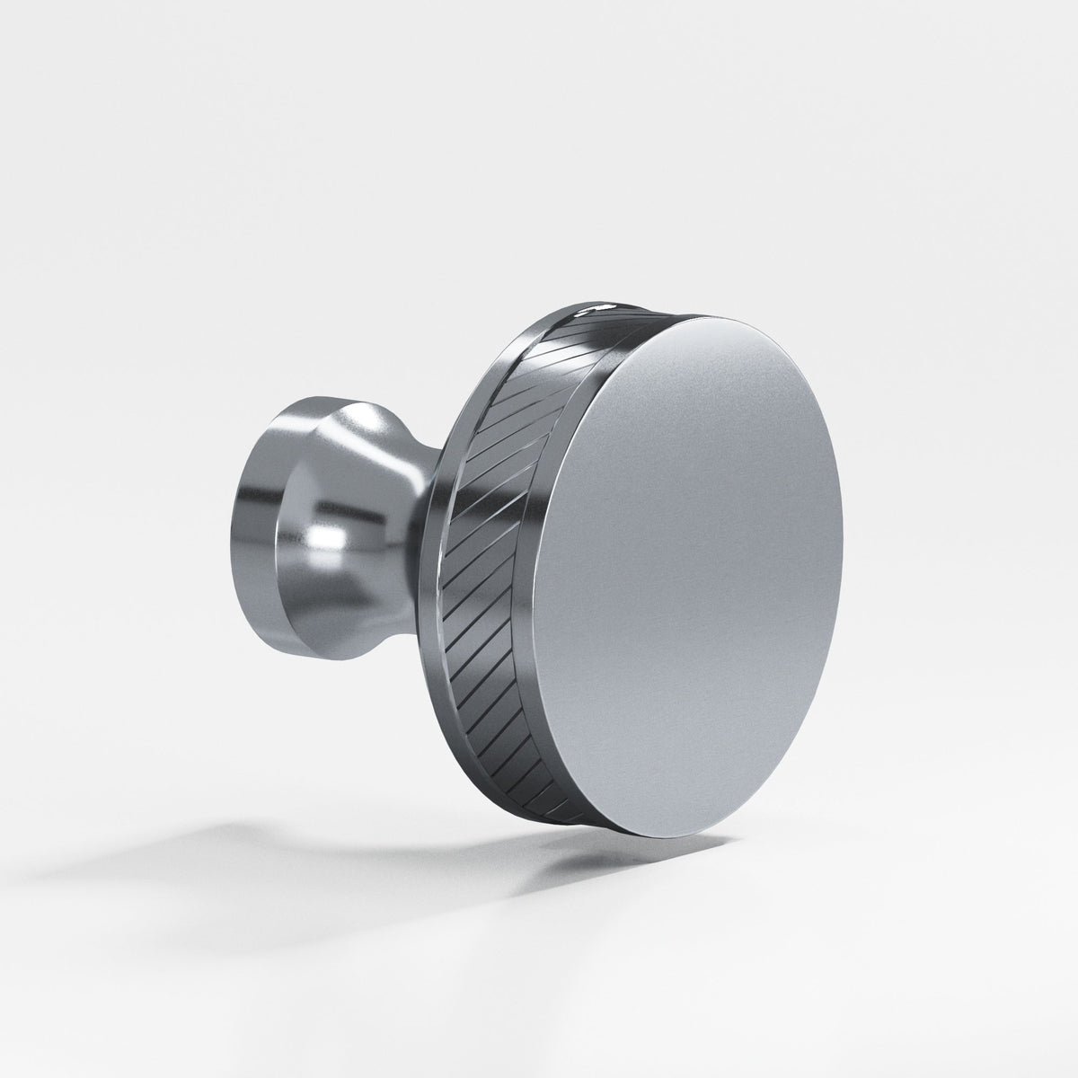 Colonial Bronze 578 Single-Knurled Sandwich Knob, 1-1/4 in Diameter - Satin Chrome