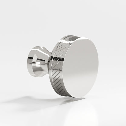 Colonial Bronze 579BB Single-Knurled Sandwich Back-to-Back Shower Door Knob Kit, 1-1/2 in Diameter - Polished Nickel
