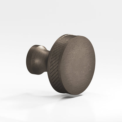 Colonial Bronze 578BB Single-Knurled Sandwich Back-to-Back Shower Door Knob Kit, 1-1/4 in Diameter - Distressed Pewter