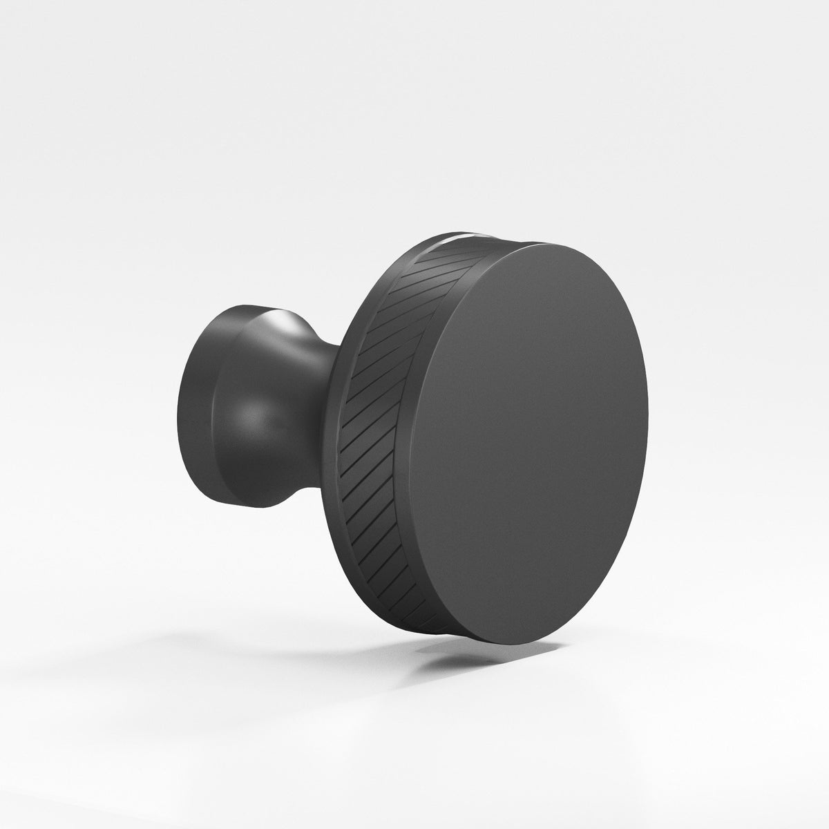Colonial Bronze 577 Single-Knurled Sandwich Knob, 1 in Diameter - Matte Graphite