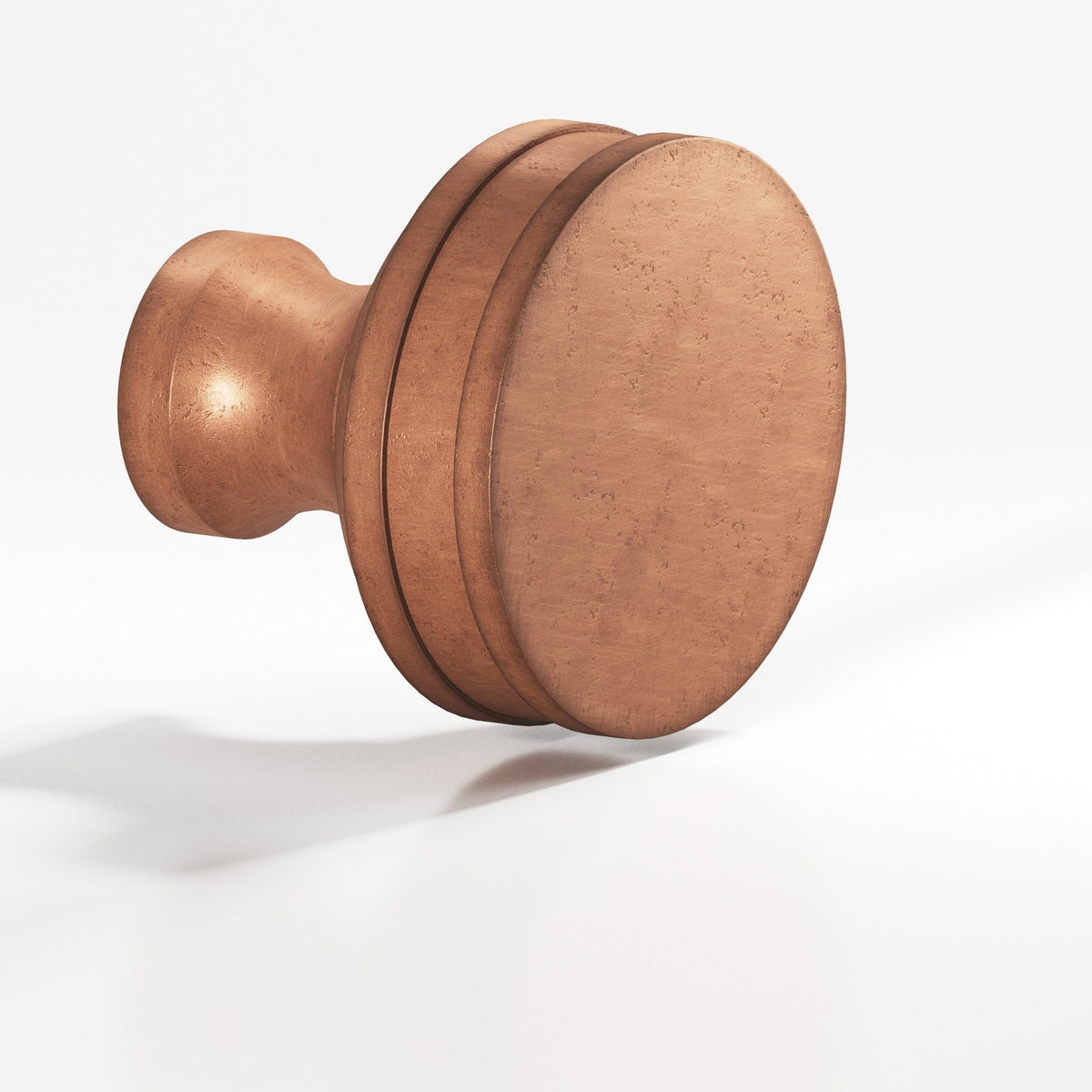 Colonial Bronze 582 Smooth Sandwich Knob, 1-1/2 in Diameter - Distressed Antique Copper