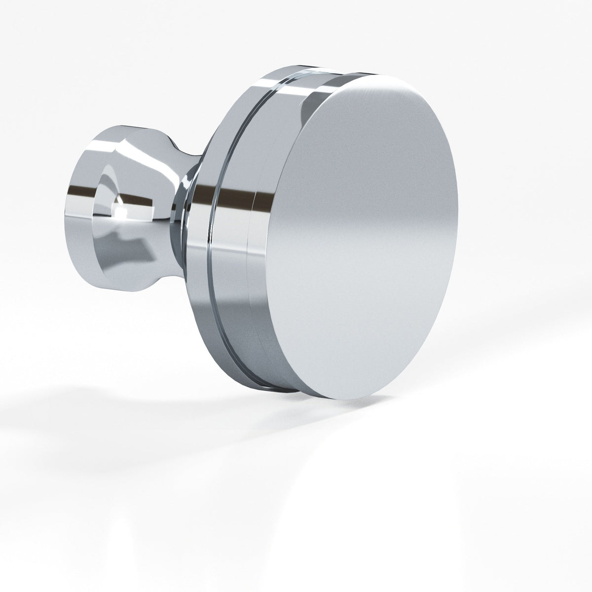 Colonial Bronze 582 Smooth Sandwich Knob, 1-1/2 in Diameter - Polished Chrome