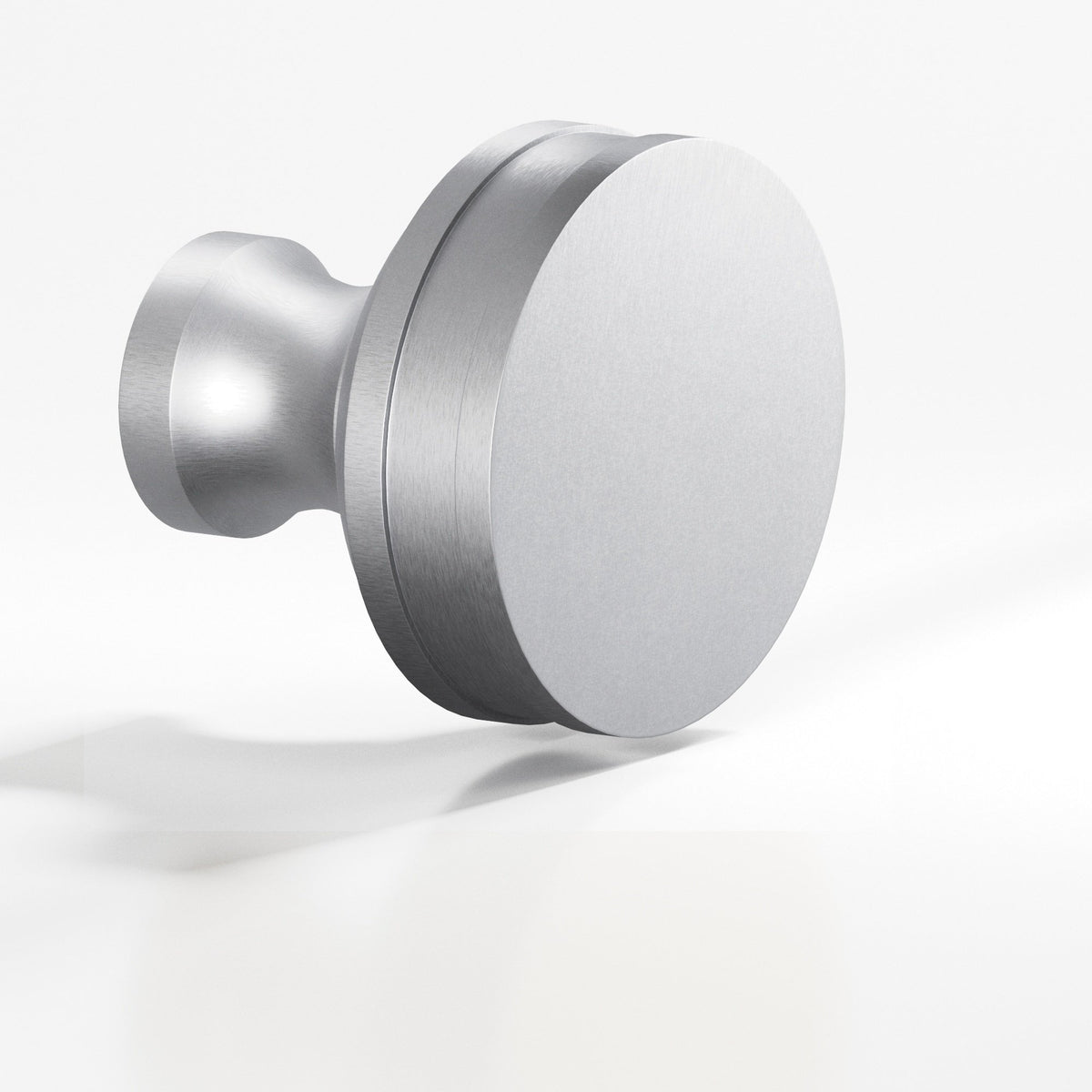 Colonial Bronze 580 Smooth Sandwich Knob, 1 in Diameter - Matte Satin Chrome