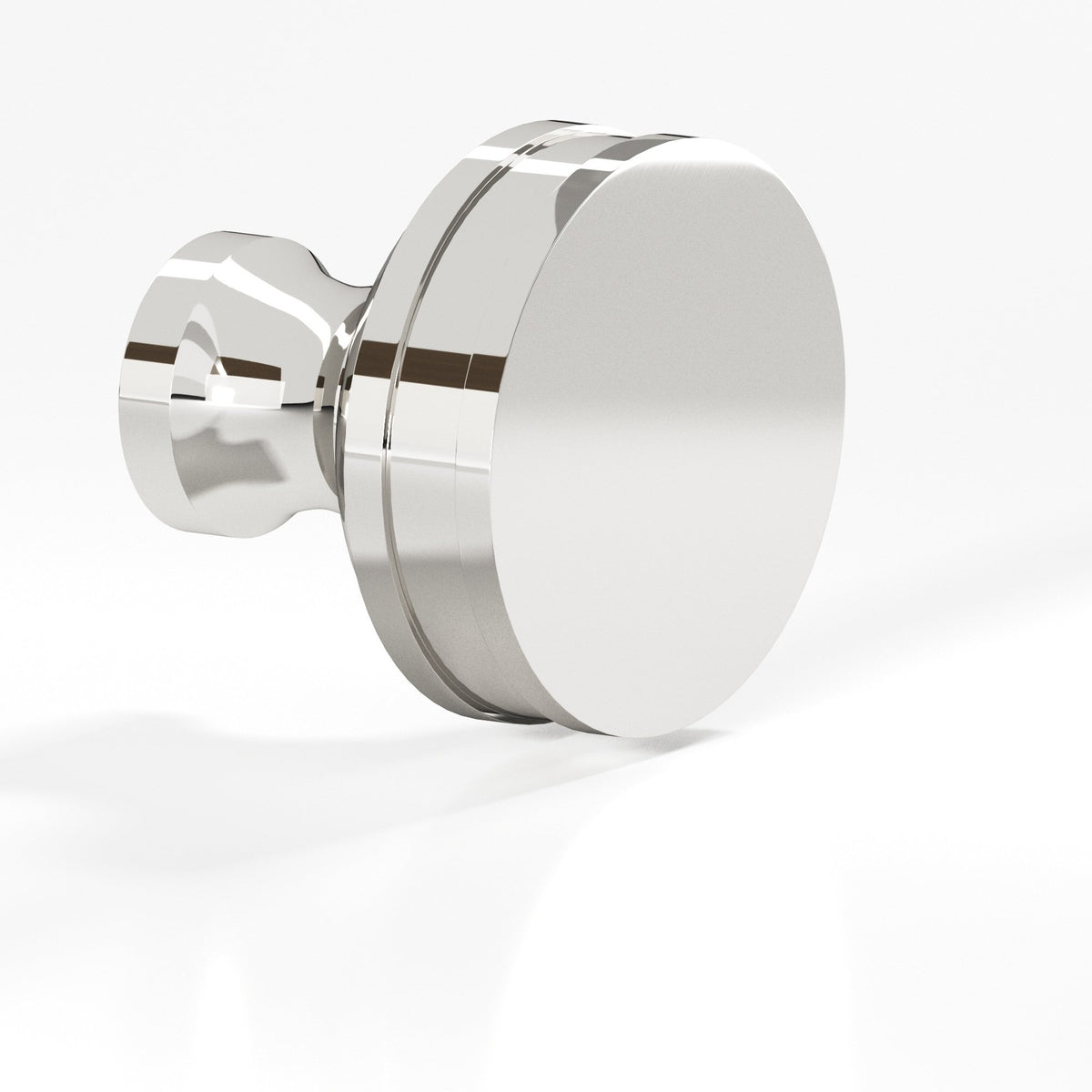 Colonial Bronze 582 Smooth Sandwich Knob, 1-1/2 in Diameter - Polished Nickel