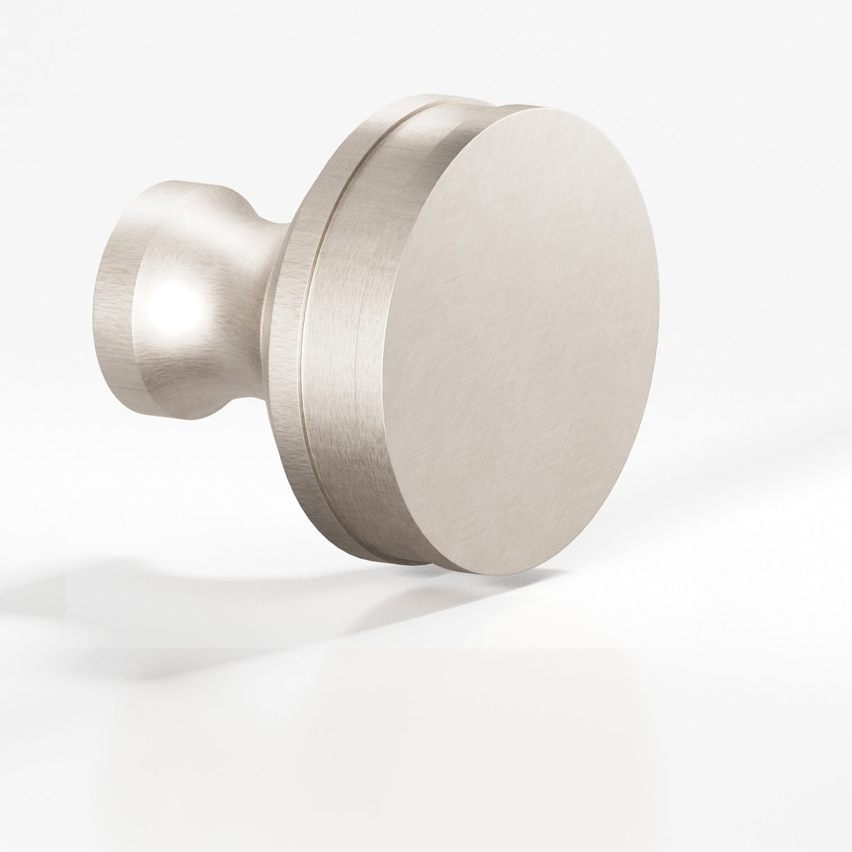 Colonial Bronze 580 Smooth Sandwich Knob, 1 in Diameter - Matte Satin Nickel