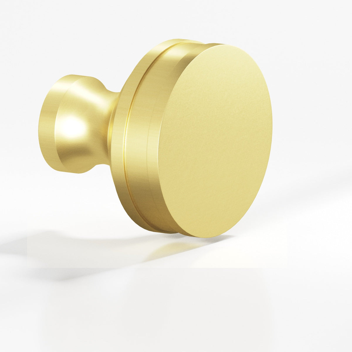 Colonial Bronze 580 Smooth Sandwich Knob, 1 in Diameter - Matte Satin Brass
