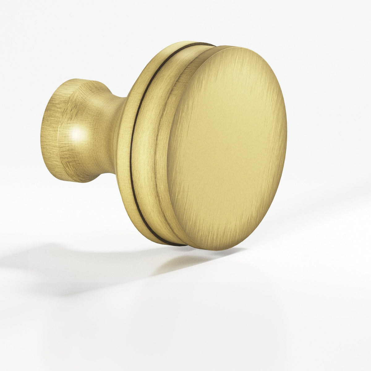 Colonial Bronze 580 Smooth Sandwich Knob, 1 in Diameter - Matte Antique Satin Brass