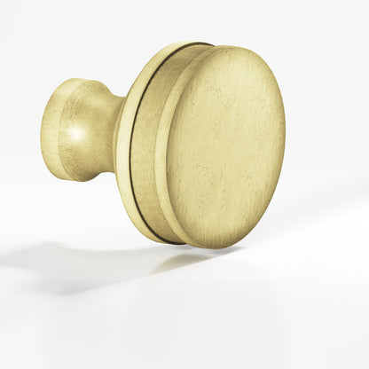 Colonial Bronze 581BB Smooth Sandwich Back-to-Back Shower Door Knob Kit, 1-1/4 in Diameter - Distressed Antique Brass