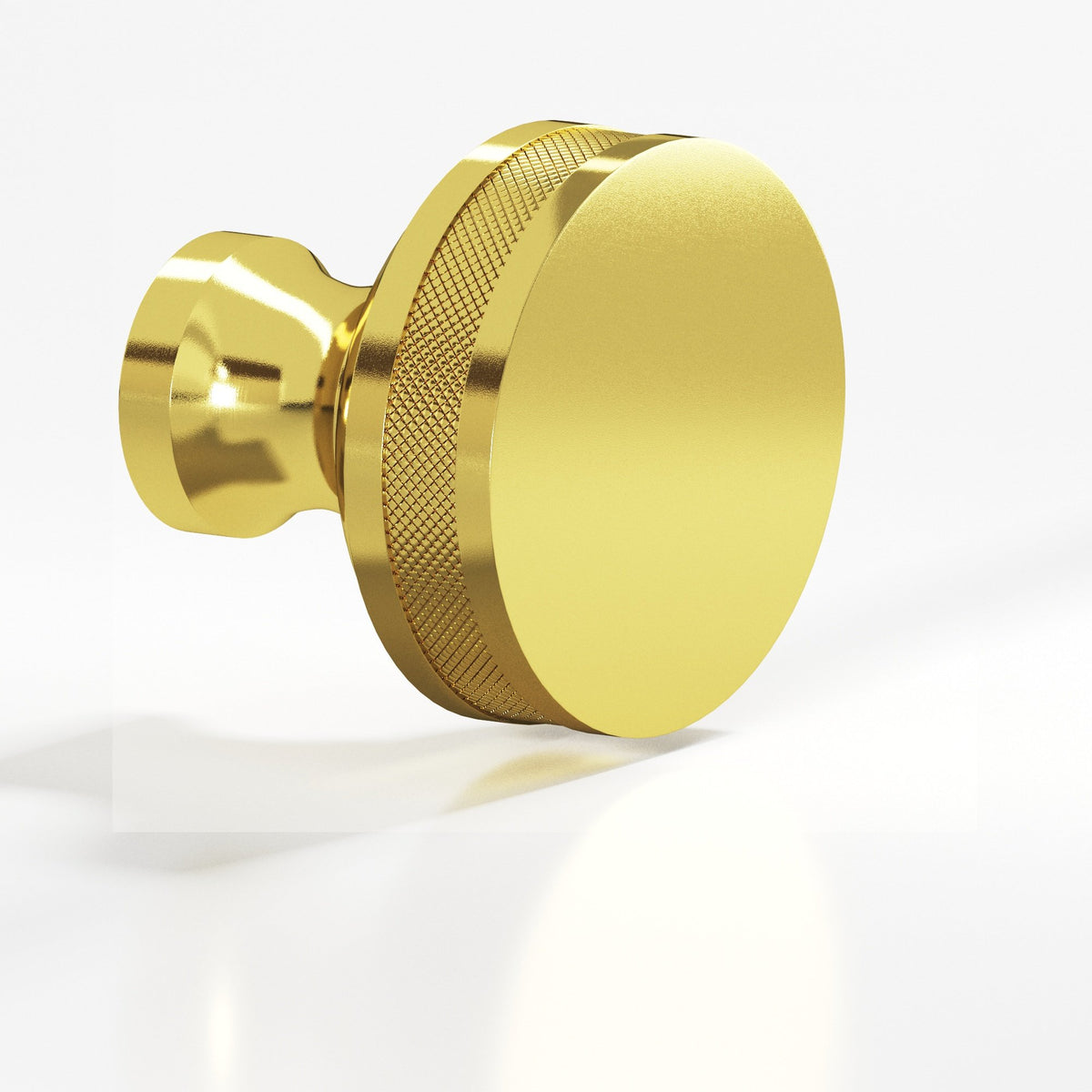 Colonial Bronze 587 Diamond-Knurled Sandwich Knob, 1-1/4 in Diameter - French Gold