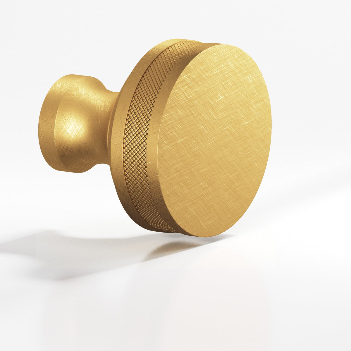 Colonial Bronze 588 Diamond-Knurled Sandwich Knob, 1-1/2 in Diameter - Weathered Brass