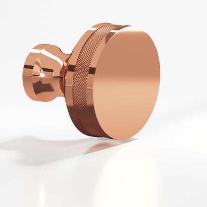 Colonial Bronze 588BB Diamond-Knurled Sandwich Back-to-Back Shower Door Knob Kit, 1-1/2 in Diameter - Polished Copper