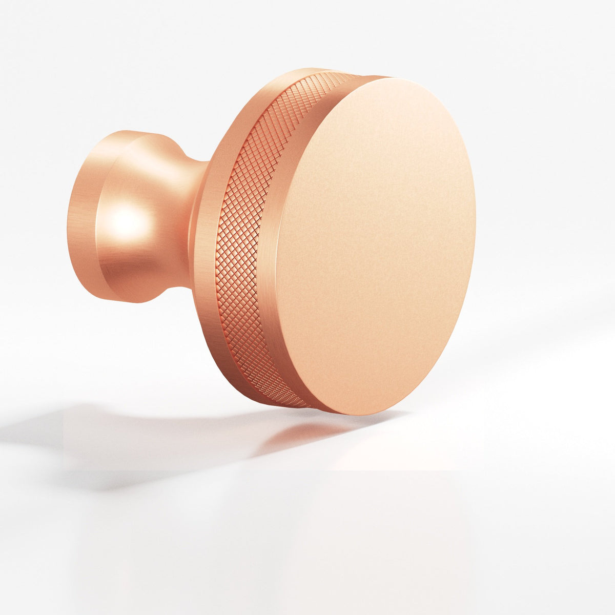 Colonial Bronze 587 Diamond-Knurled Sandwich Knob, 1-1/4 in Diameter - Matte Satin Copper