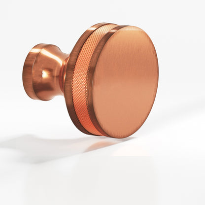 Colonial Bronze 587BB Diamond-Knurled Sandwich Back-to-Back Shower Door Knob Kit, 1-1/4 in Diameter - Antique Copper