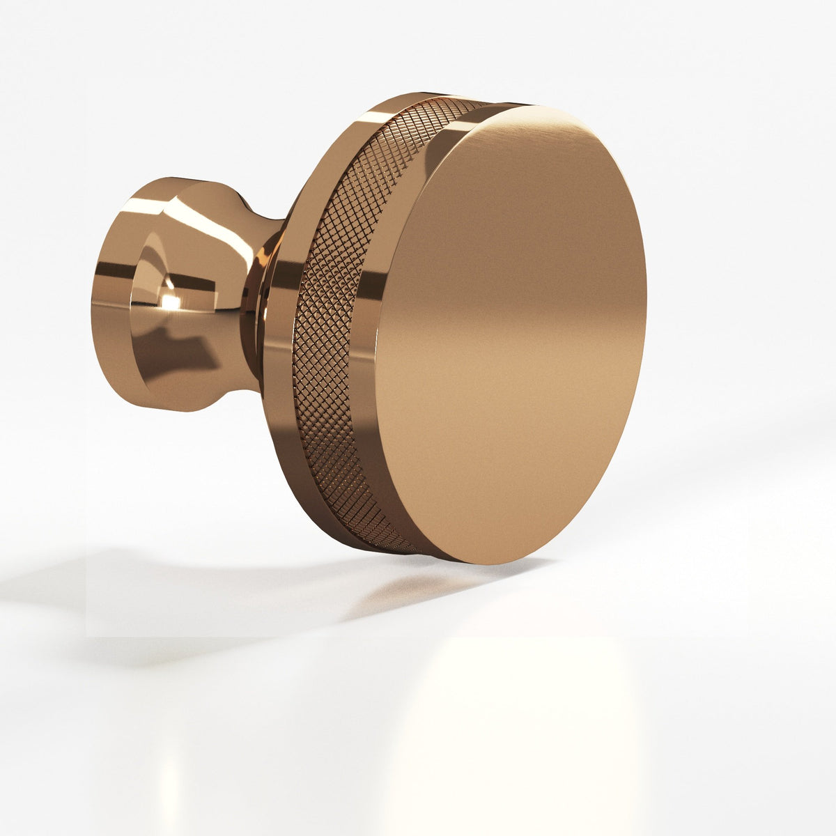 Colonial Bronze 586 Diamond-Knurled Sandwich Knob, 1 in Diameter - Polished Bronze