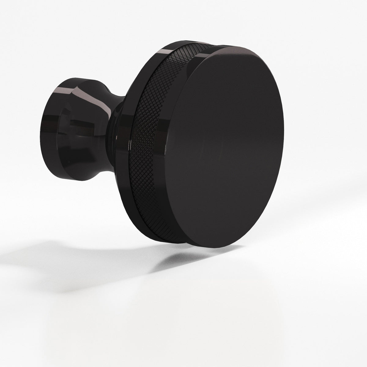 Colonial Bronze 586 Diamond-Knurled Sandwich Knob, 1 in Diameter - Satin Black