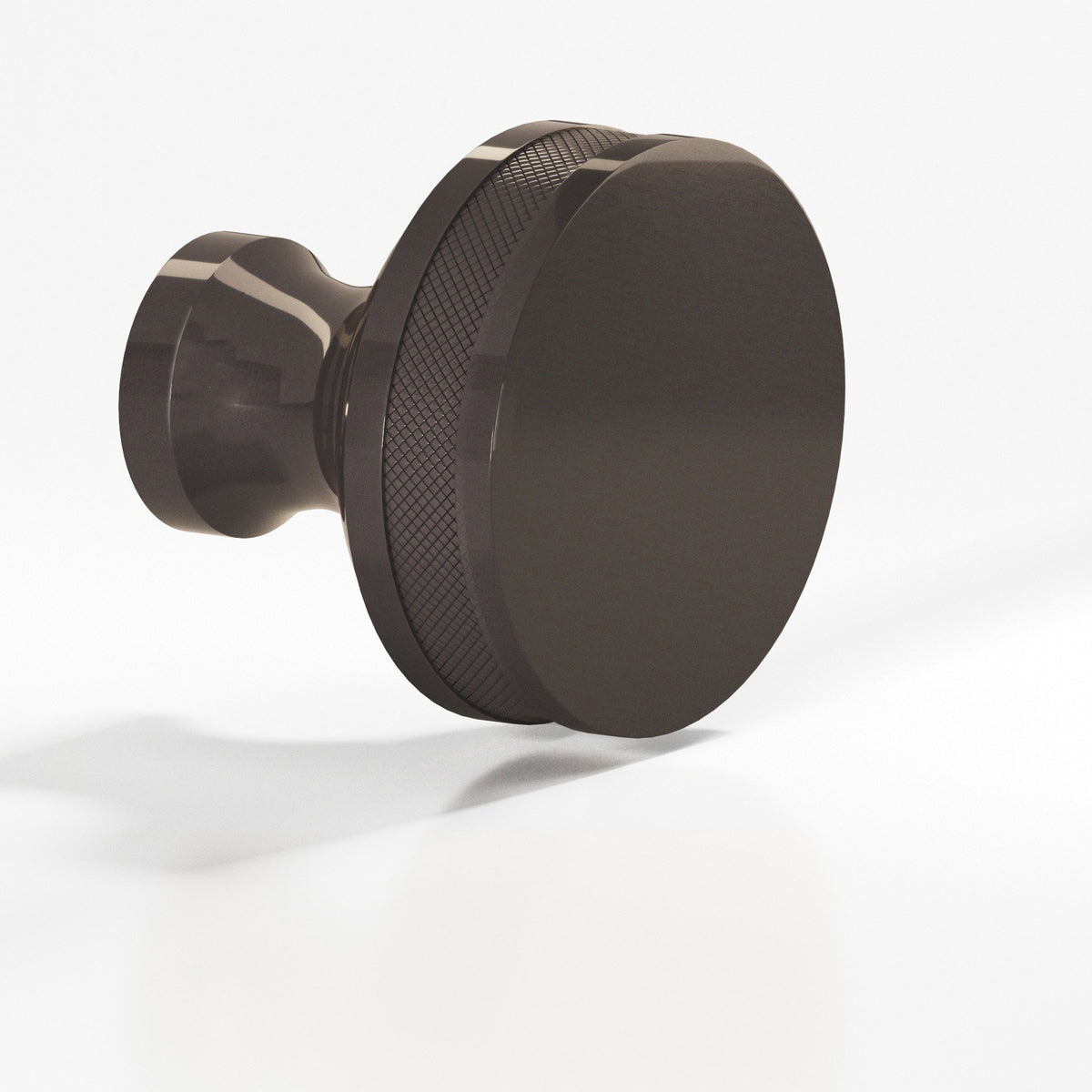 Colonial Bronze 586 Diamond-Knurled Sandwich Knob, 1 in Diameter - Dark Statuary Bronze