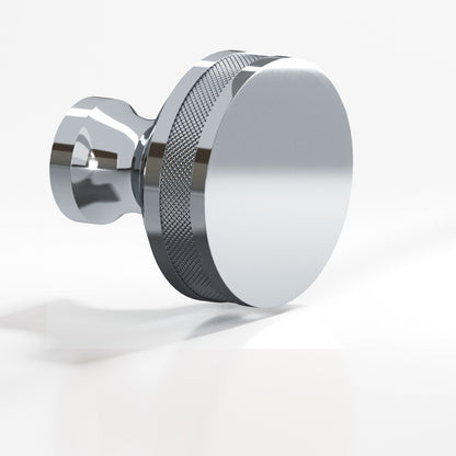 Colonial Bronze 588BB Diamond-Knurled Sandwich Back-to-Back Shower Door Knob Kit, 1-1/2 in Diameter - Polished Chrome