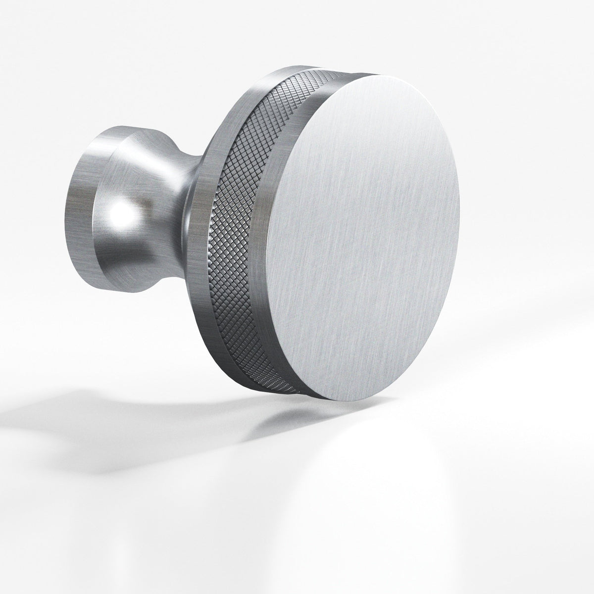 Colonial Bronze 586 Diamond-Knurled Sandwich Knob, 1 in Diameter - Satin Chrome