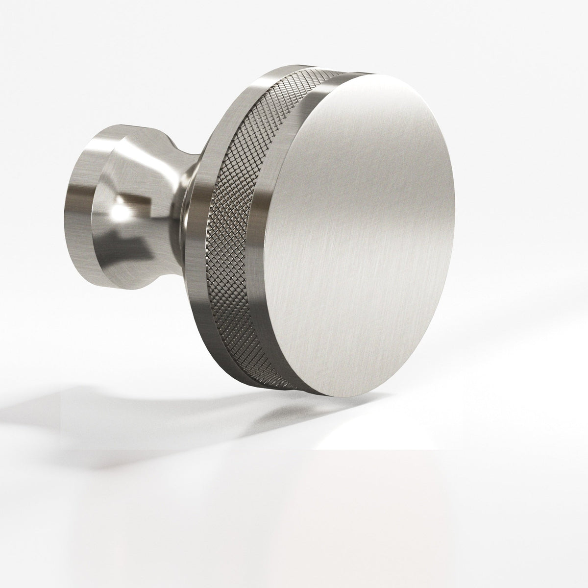 Colonial Bronze 586 Diamond-Knurled Sandwich Knob, 1 in Diameter - Satin Nickel