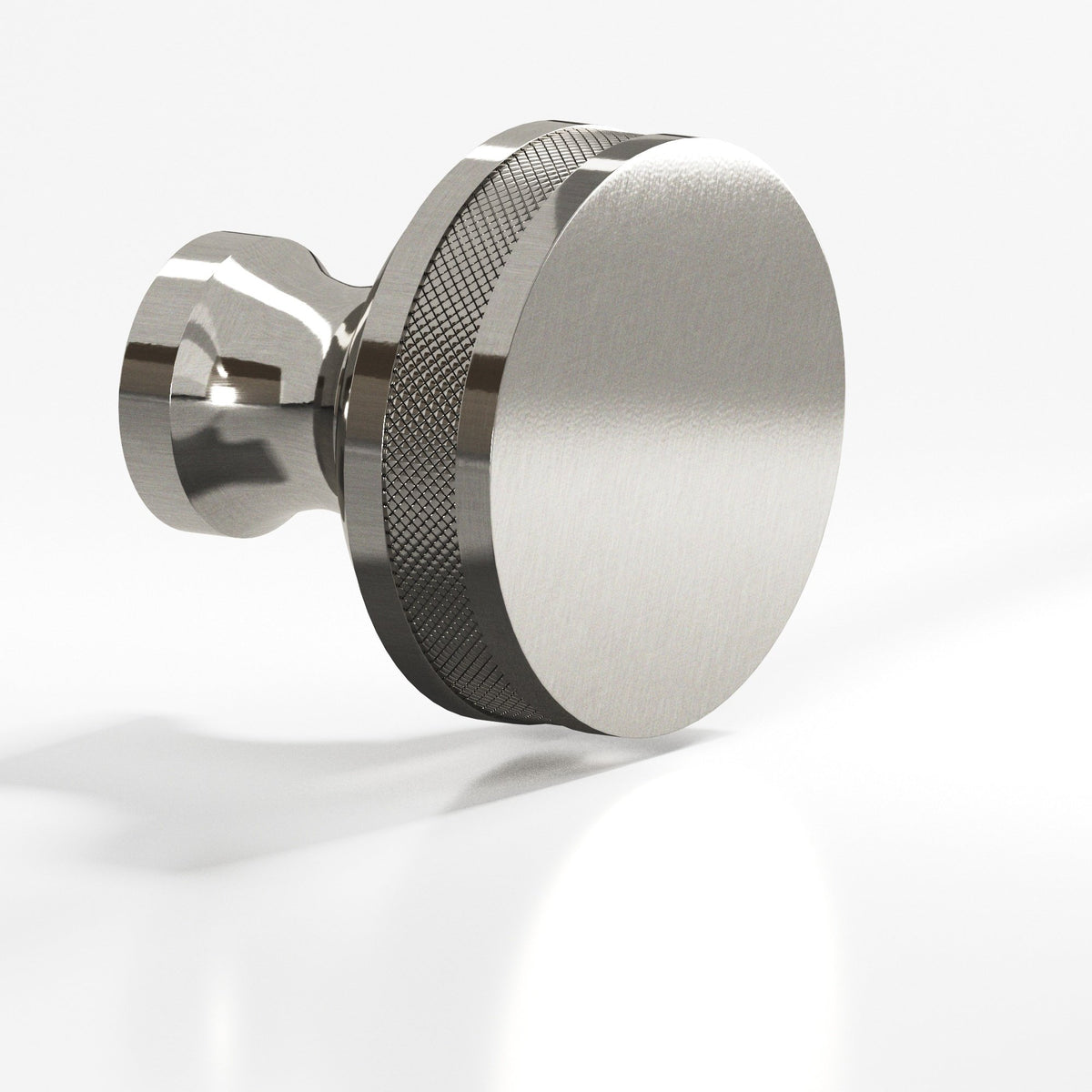 Colonial Bronze 586 Diamond-Knurled Sandwich Knob, 1 in Diameter - Nickel Stainless