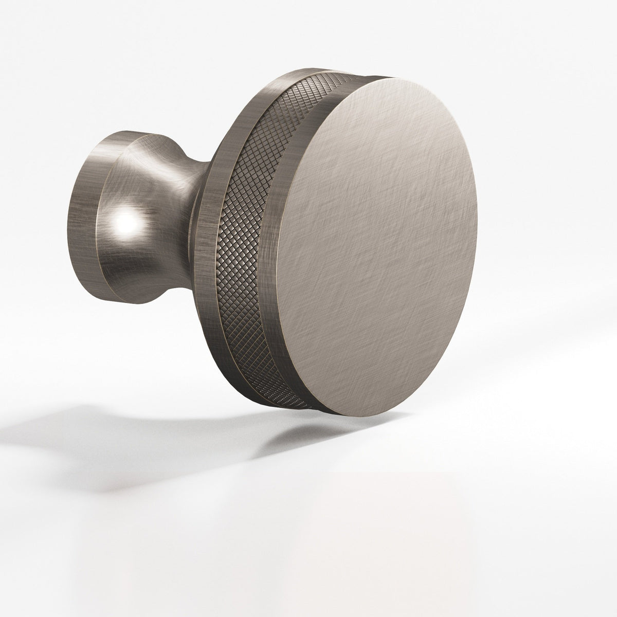 Colonial Bronze 587BB Diamond-Knurled Sandwich Back-to-Back Shower Door Knob Kit, 1-1/4 in Diameter - Pewter