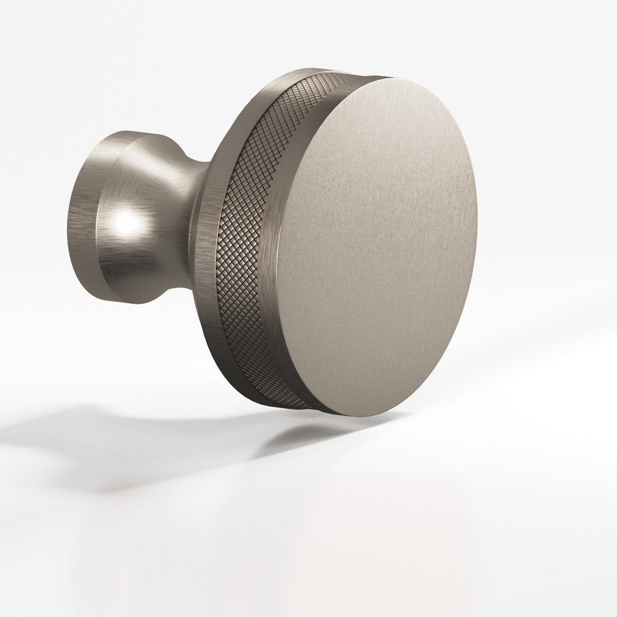 Colonial Bronze 586 Diamond-Knurled Sandwich Knob, 1 in Diameter - Matte Pewter