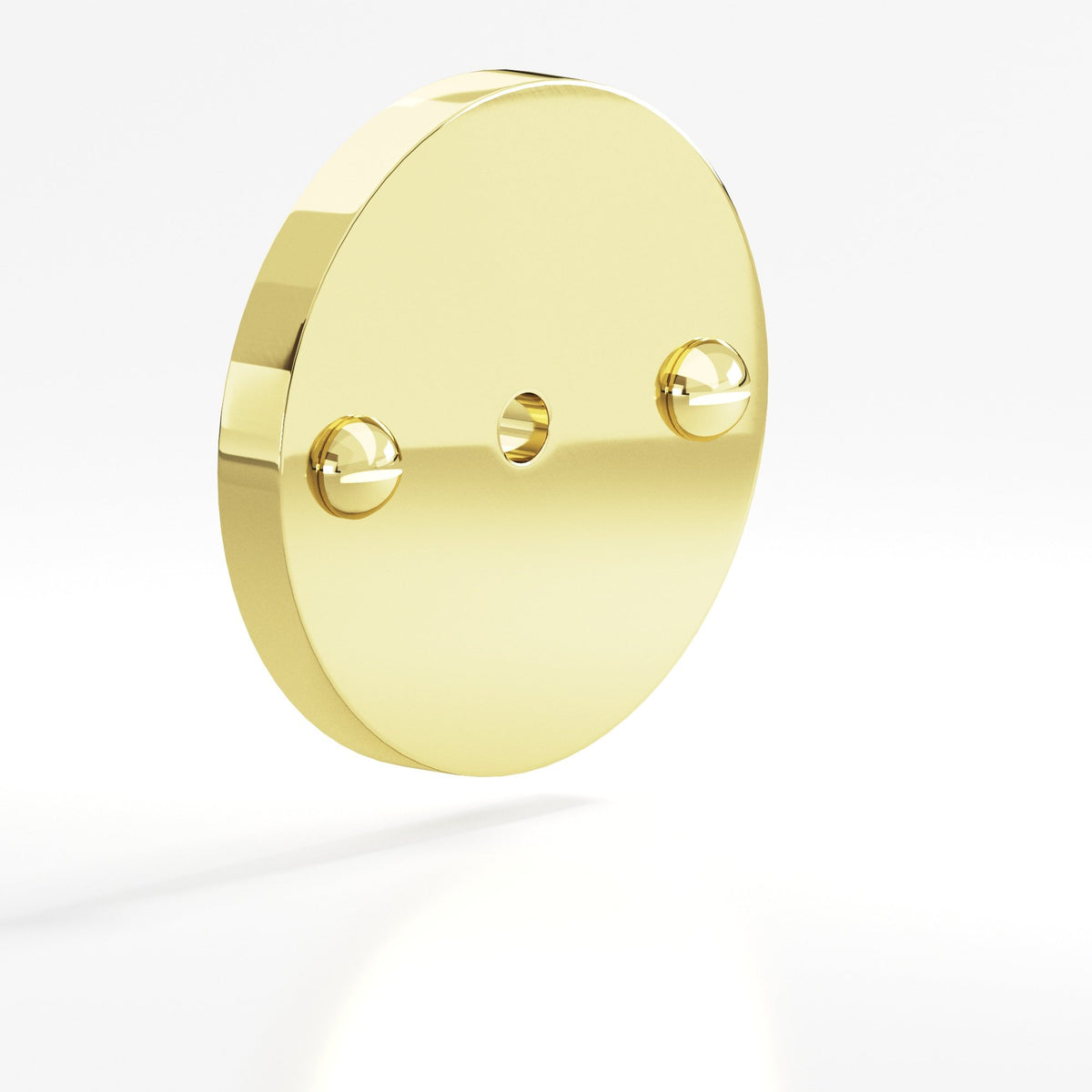 Colonial Bronze 592 Round Backplate with Exposed Screws, 1-3/4 in Diameter, for 8-32 Screw - Polished Brass