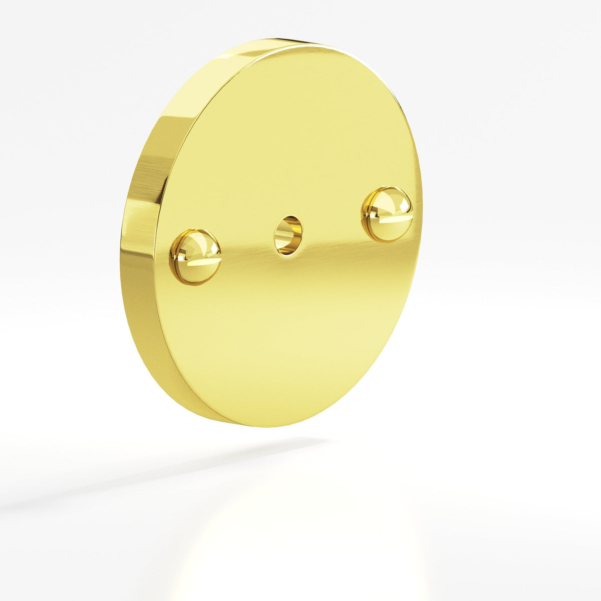 Colonial Bronze 592 Round Backplate with Exposed Screws, 1-3/4 in Diameter, for 8-32 Screw - French Gold