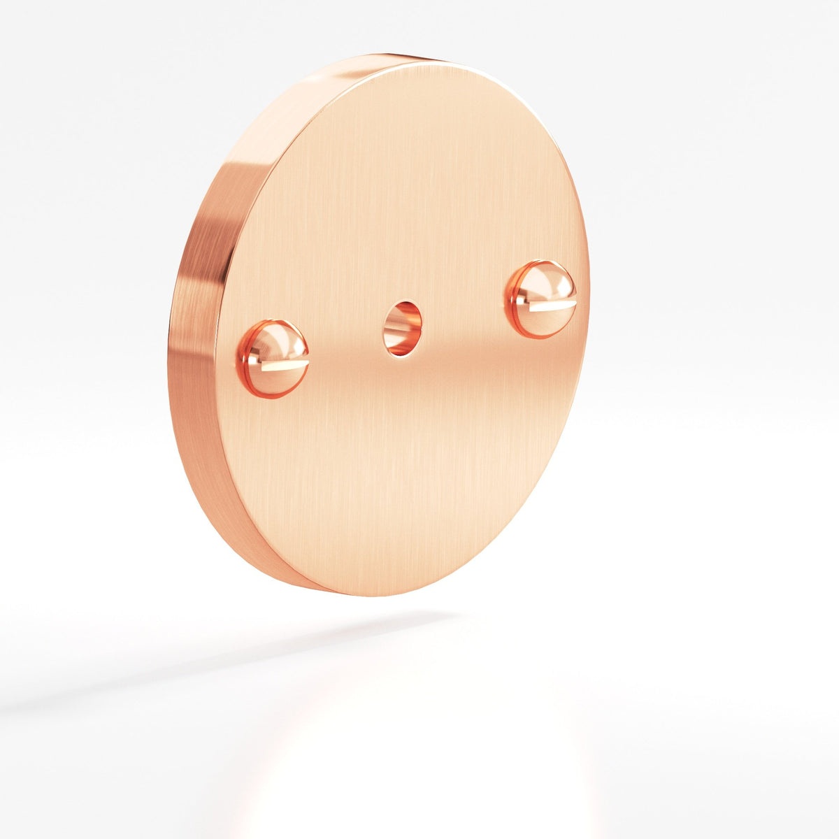 Colonial Bronze 592 Round Backplate with Exposed Screws, 1-3/4 in Diameter, for 8-32 Screw - Satin Copper