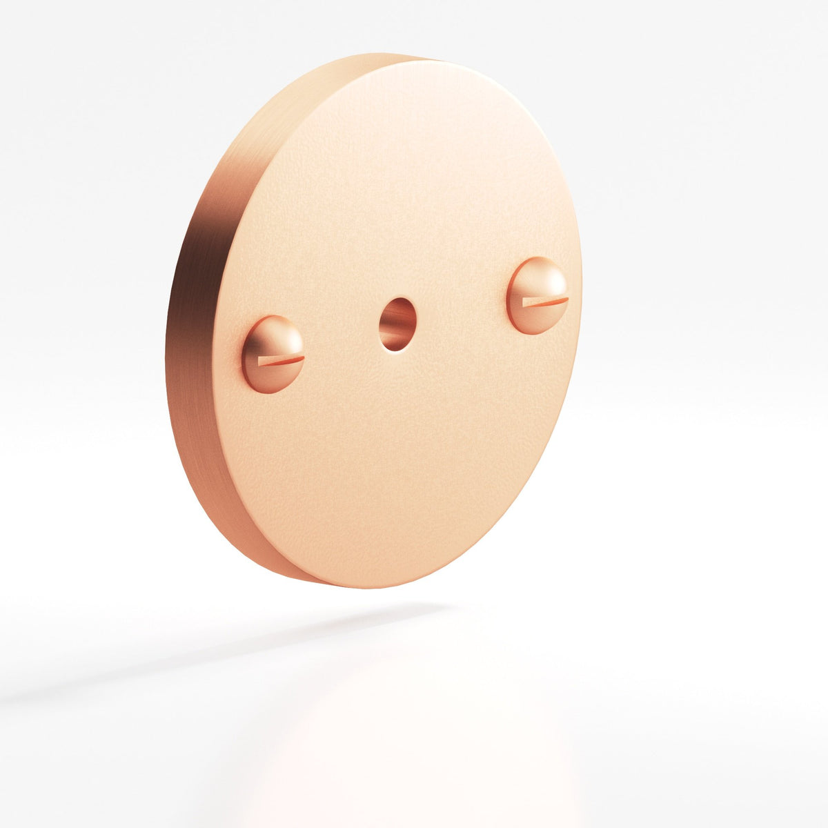 Colonial Bronze 592 Round Backplate with Exposed Screws, 1-3/4 in Diameter, for 8-32 Screw - Matte Satin Copper