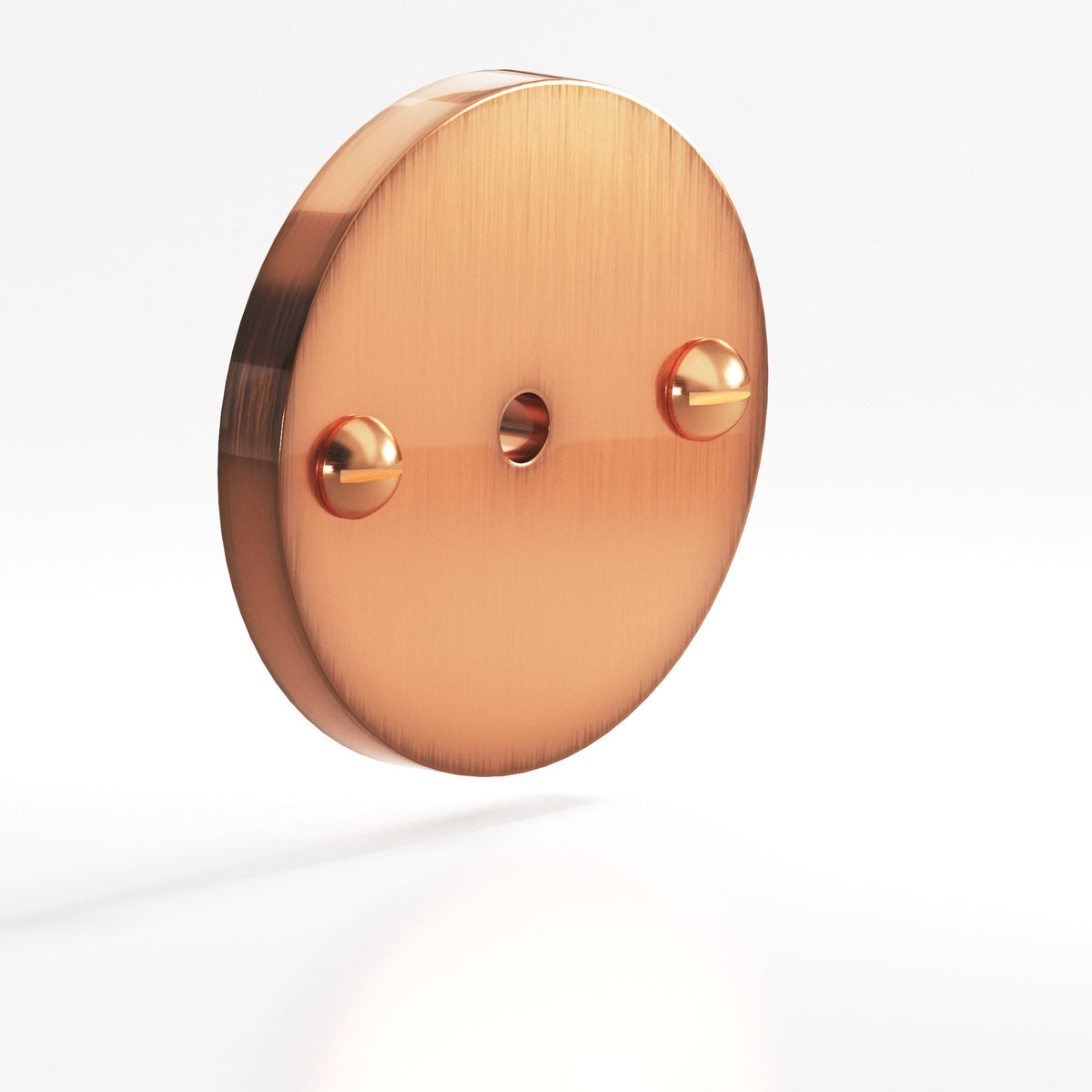 Colonial Bronze 592 Round Backplate with Exposed Screws, 1-3/4 in Diameter, for 8-32 Screw - Antique Copper