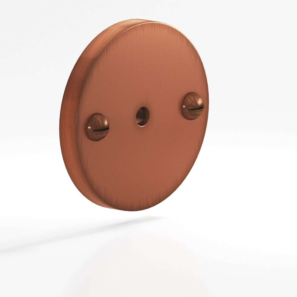 Colonial Bronze 592 Round Backplate with Exposed Screws, 1-3/4 in Diameter, for 8-32 Screw - Matte Antique Copper