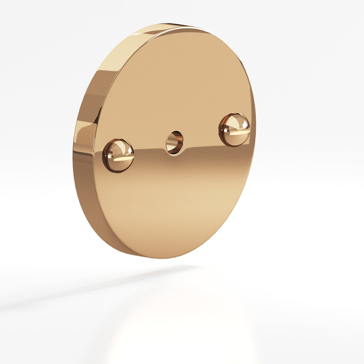 Colonial Bronze 592 Round Backplate with Exposed Screws, 1-3/4 in Diameter, for 8-32 Screw - Polished Bronze