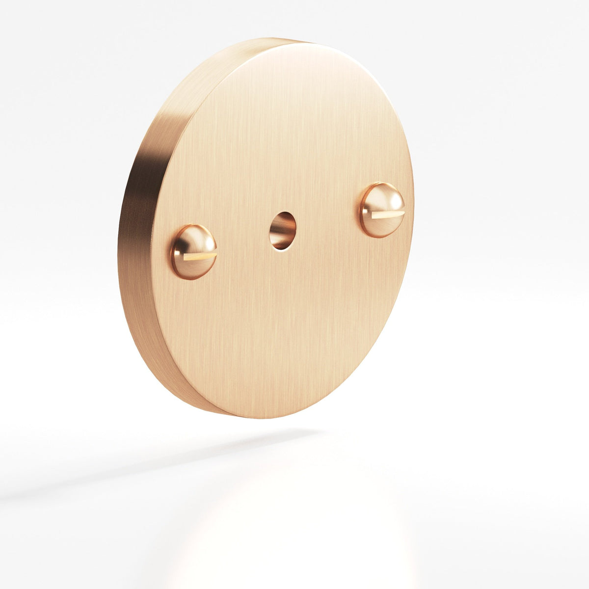 Colonial Bronze 592 Round Backplate with Exposed Screws, 1-3/4 in Diameter, for 8-32 Screw - Satin Bronze