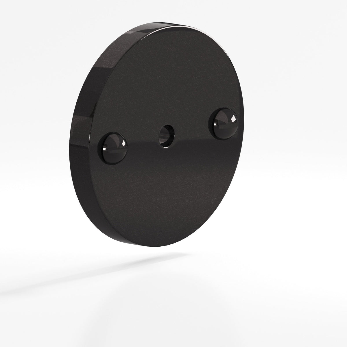 Colonial Bronze 592 Round Backplate with Exposed Screws, 1-3/4 in Diameter, for 8-32 Screw - Satin Black