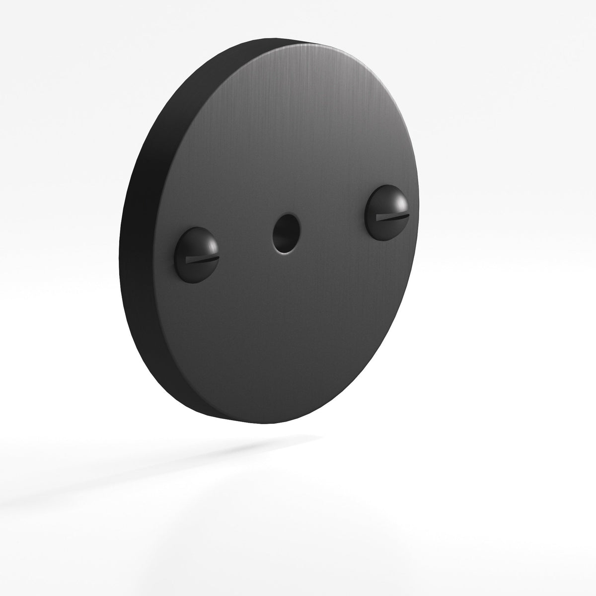 Colonial Bronze 592 Round Backplate with Exposed Screws, 1-3/4 in Diameter, for 8-32 Screw - Matte Satin Black