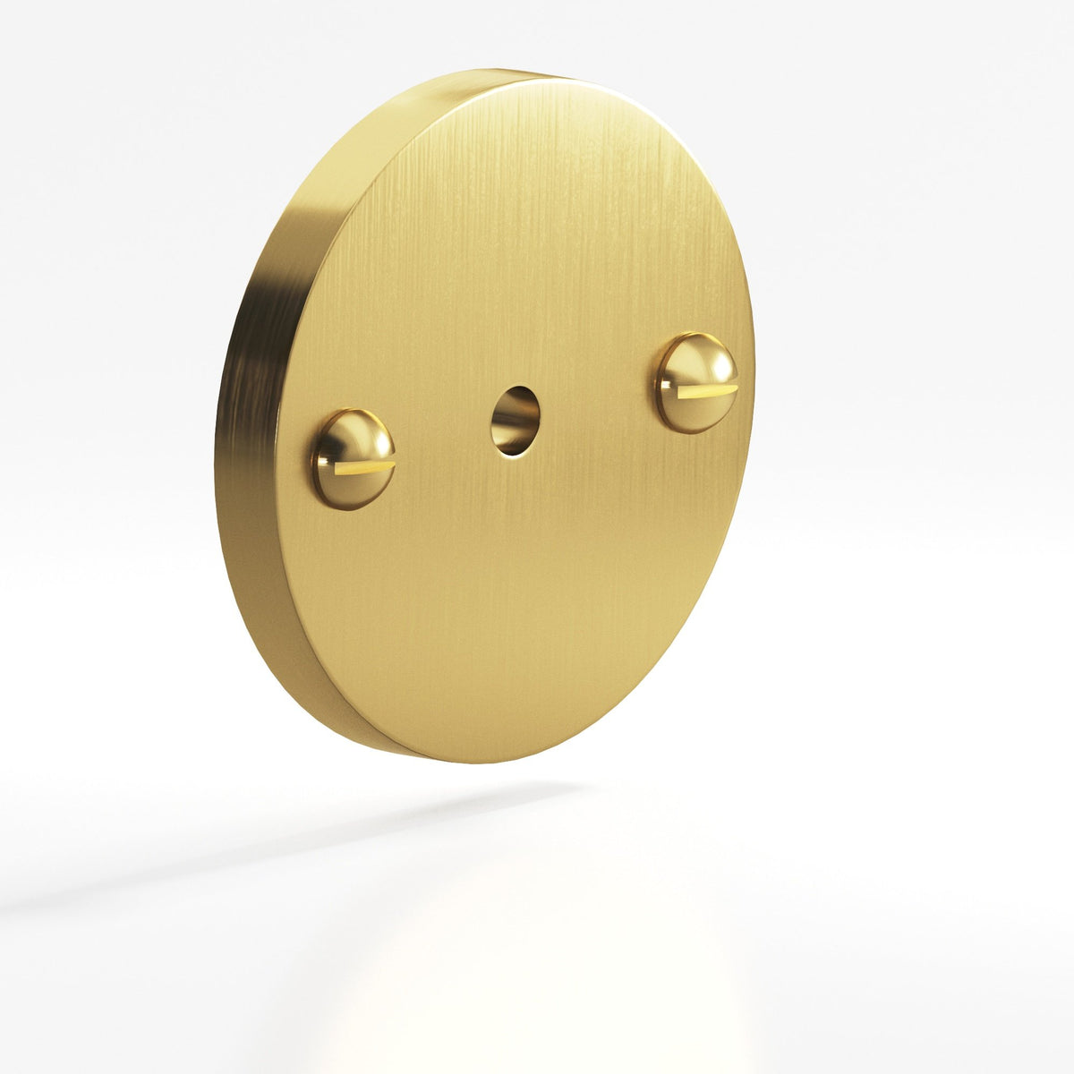 Colonial Bronze 592 Round Backplate with Exposed Screws, 1-3/4 in Diameter, for 8-32 Screw - Satin Brass