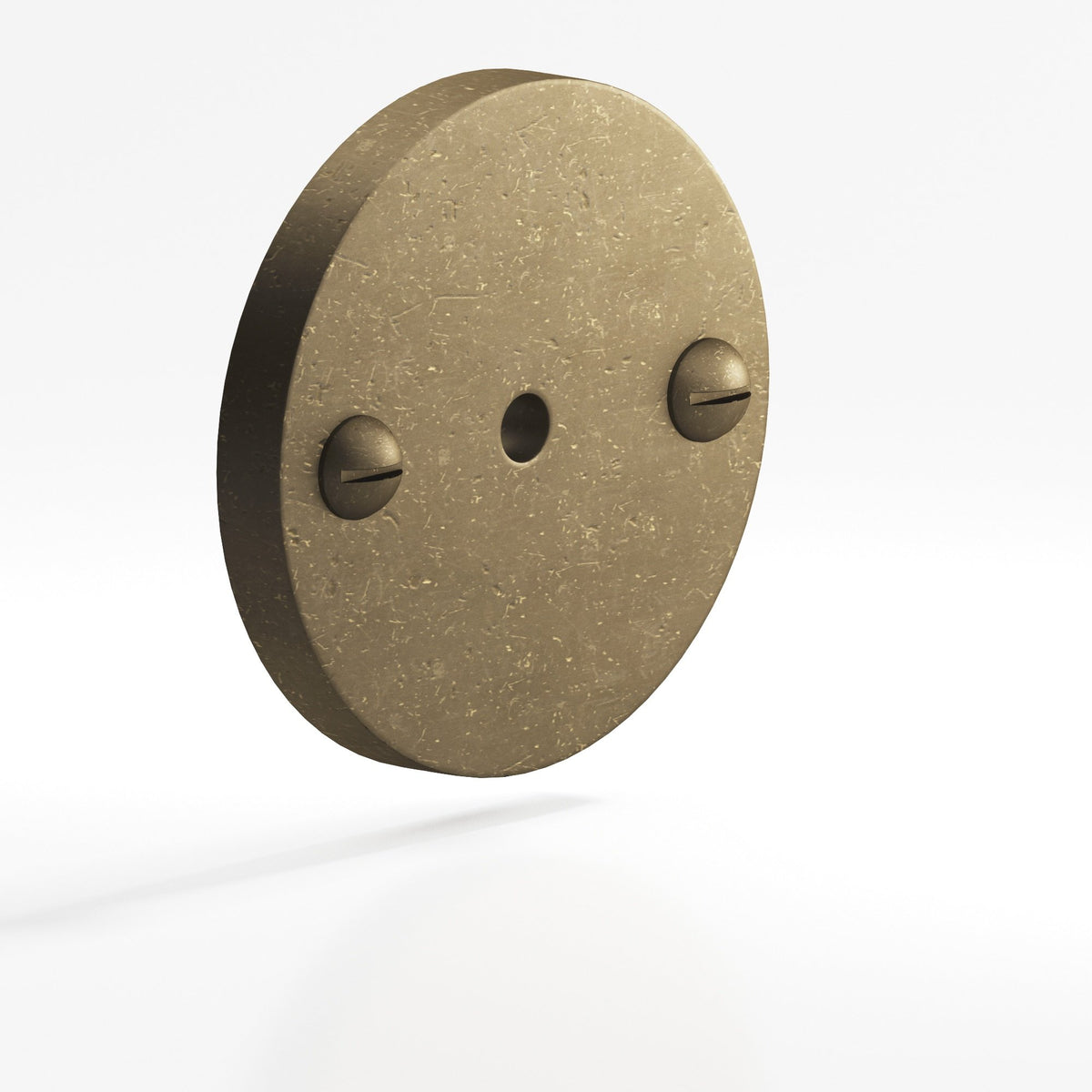 Colonial Bronze 592 Round Backplate with Exposed Screws, 1-3/4 in Diameter, for 8-32 Screw - Distressed Oil Rubbed Bronze