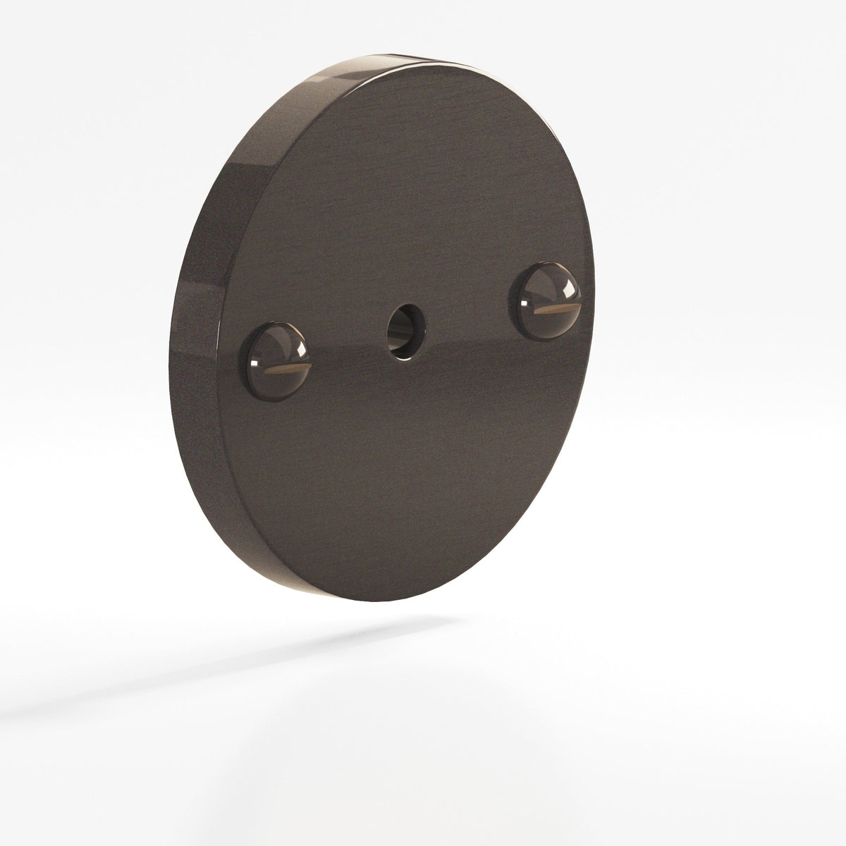 Colonial Bronze 592 Round Backplate with Exposed Screws, 1-3/4 in Diameter, for 8-32 Screw - Dark Statuary Bronze