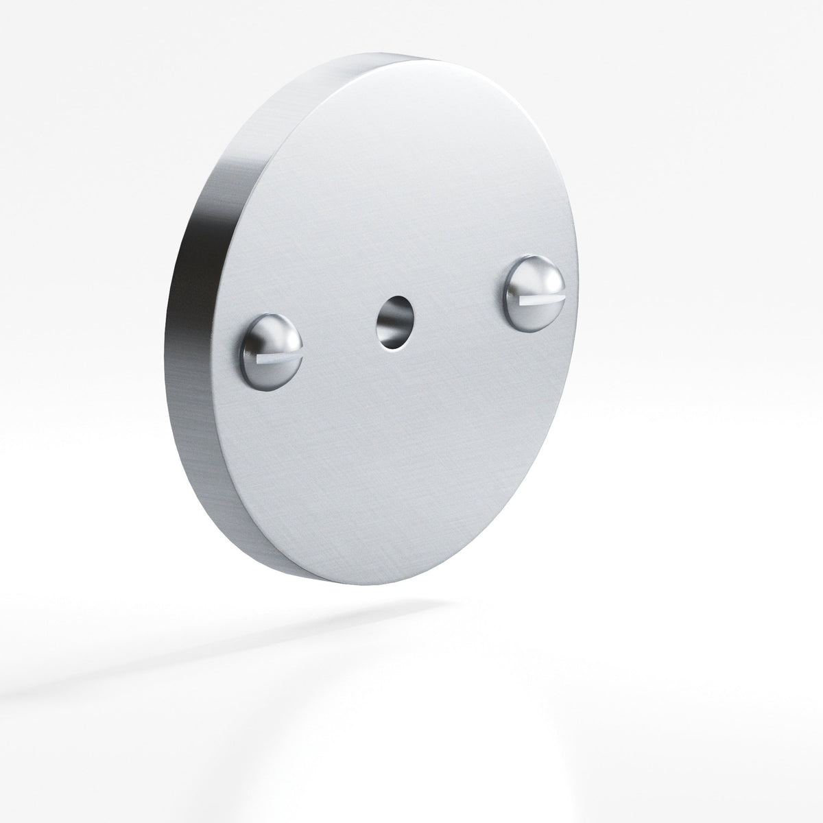 Colonial Bronze 592 Round Backplate with Exposed Screws, 1-3/4 in Diameter, for 8-32 Screw - Satin Chrome