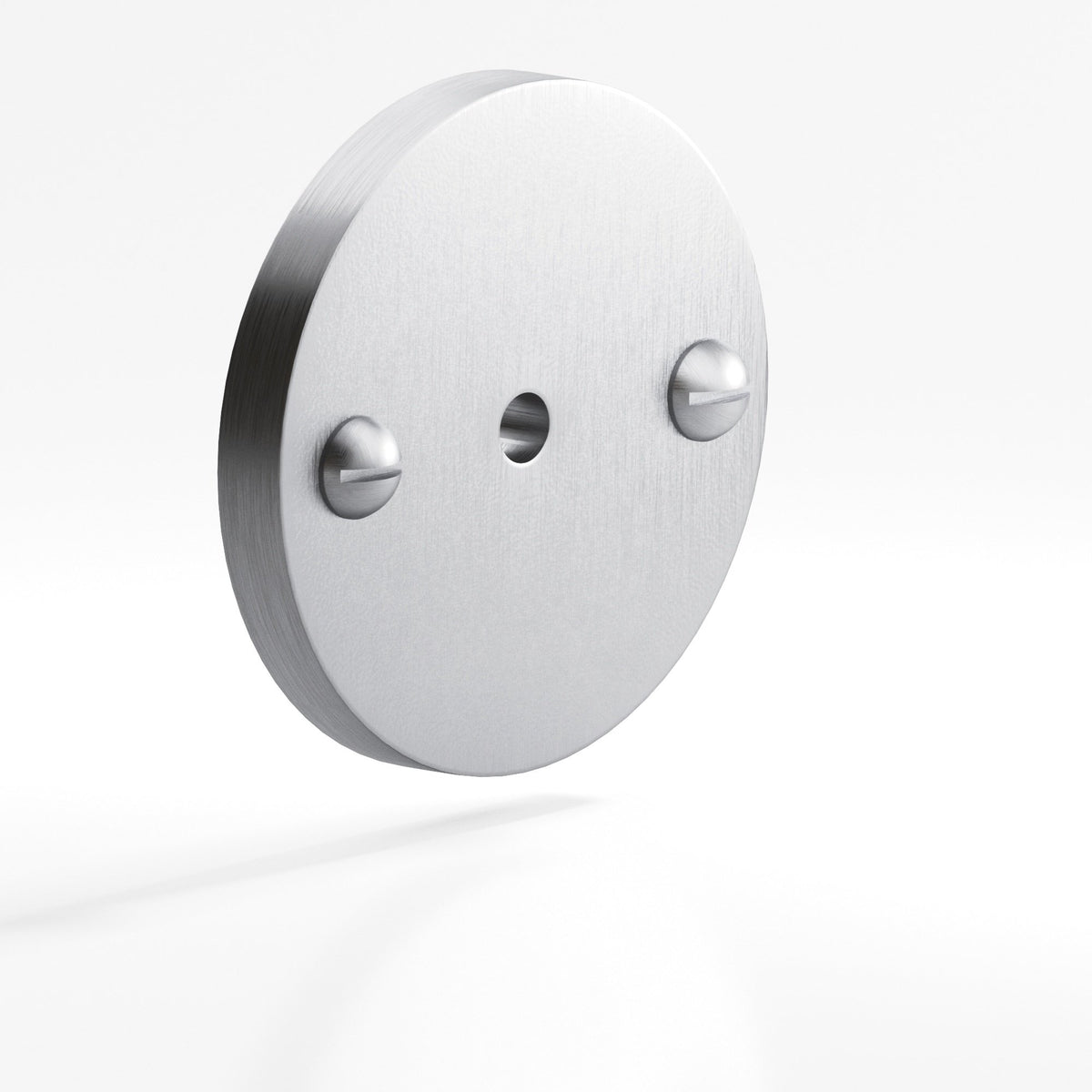 Colonial Bronze 592 Round Backplate with Exposed Screws, 1-3/4 in Diameter, for 8-32 Screw - Matte Satin Chrome