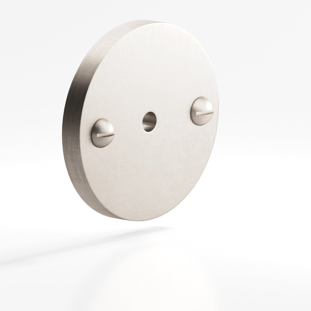 Colonial Bronze 592 Round Backplate with Exposed Screws, 1-3/4 in Diameter, for 8-32 Screw - Matte Satin Nickel