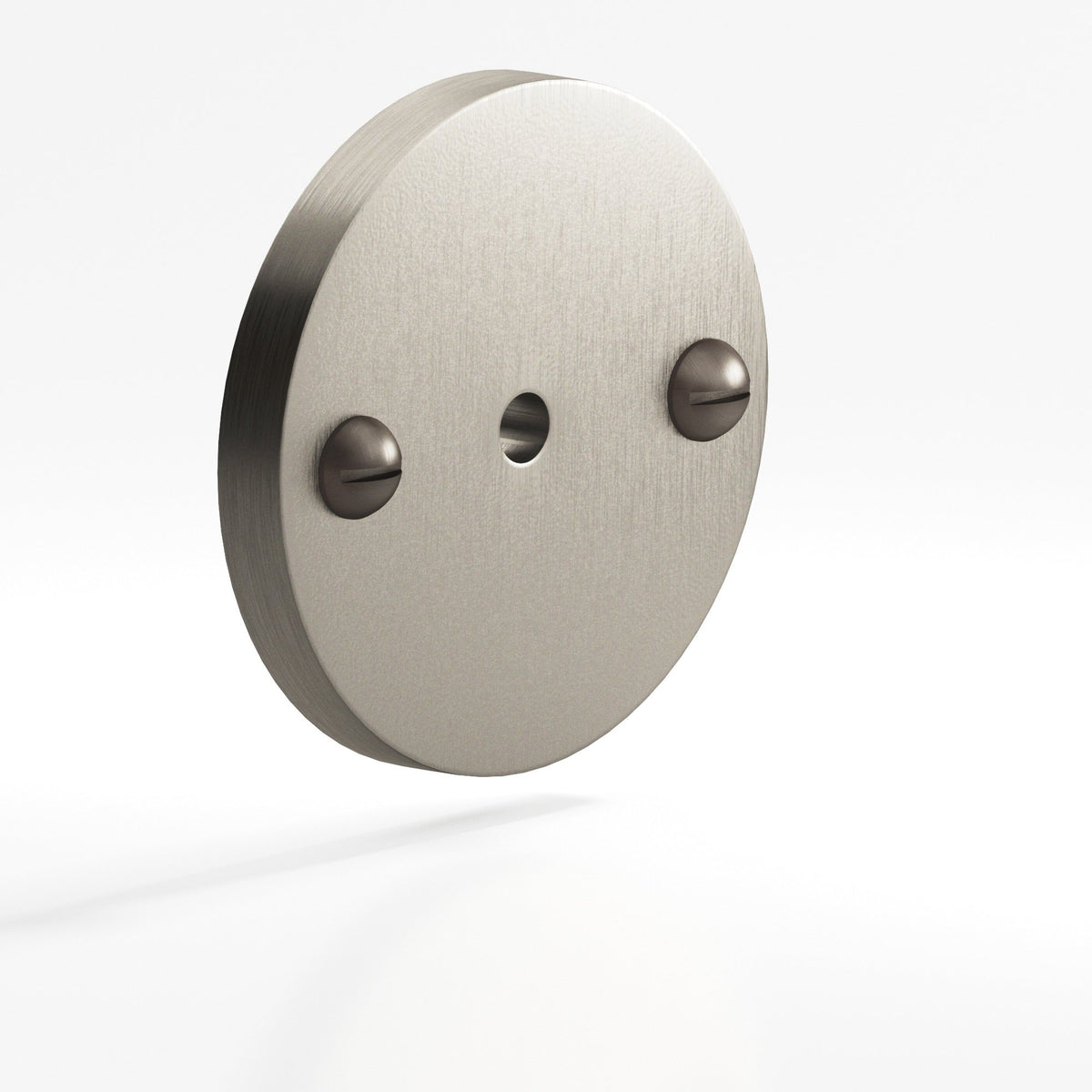 Colonial Bronze 592 Round Backplate with Exposed Screws, 1-3/4 in Diameter, for 8-32 Screw - Matte Pewter